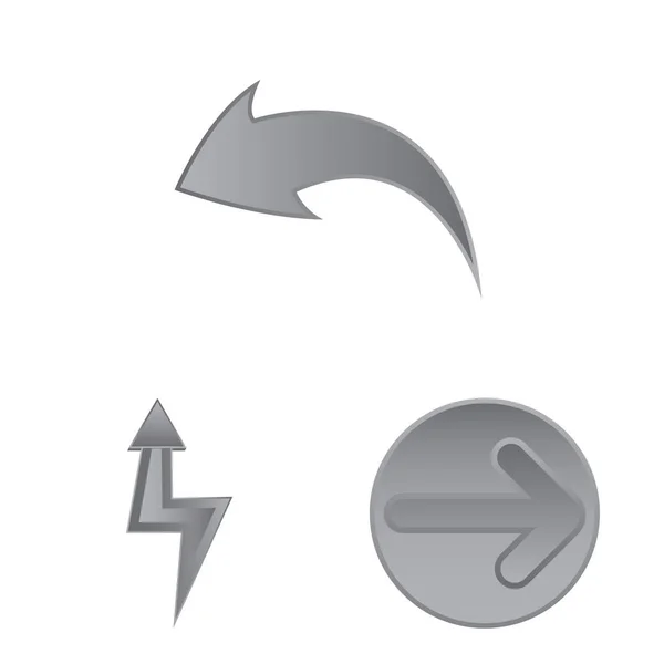 Ilustración vectorial del elemento y el logotipo de flecha. Conjunto de elemento e icono de vector de dirección para stock . — Archivo Imágenes Vectoriales