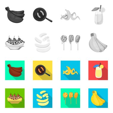 Doğal ve vejetaryen sembolü vektör tasarımı. Hisse senedi için doğal ve yeme vektör simge kümesi.