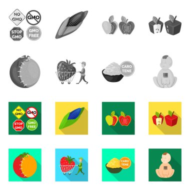 Test ve sentetik simge vektör tasarımı. Web test ve laboratuvar hisse senedi simgesi kümesi.