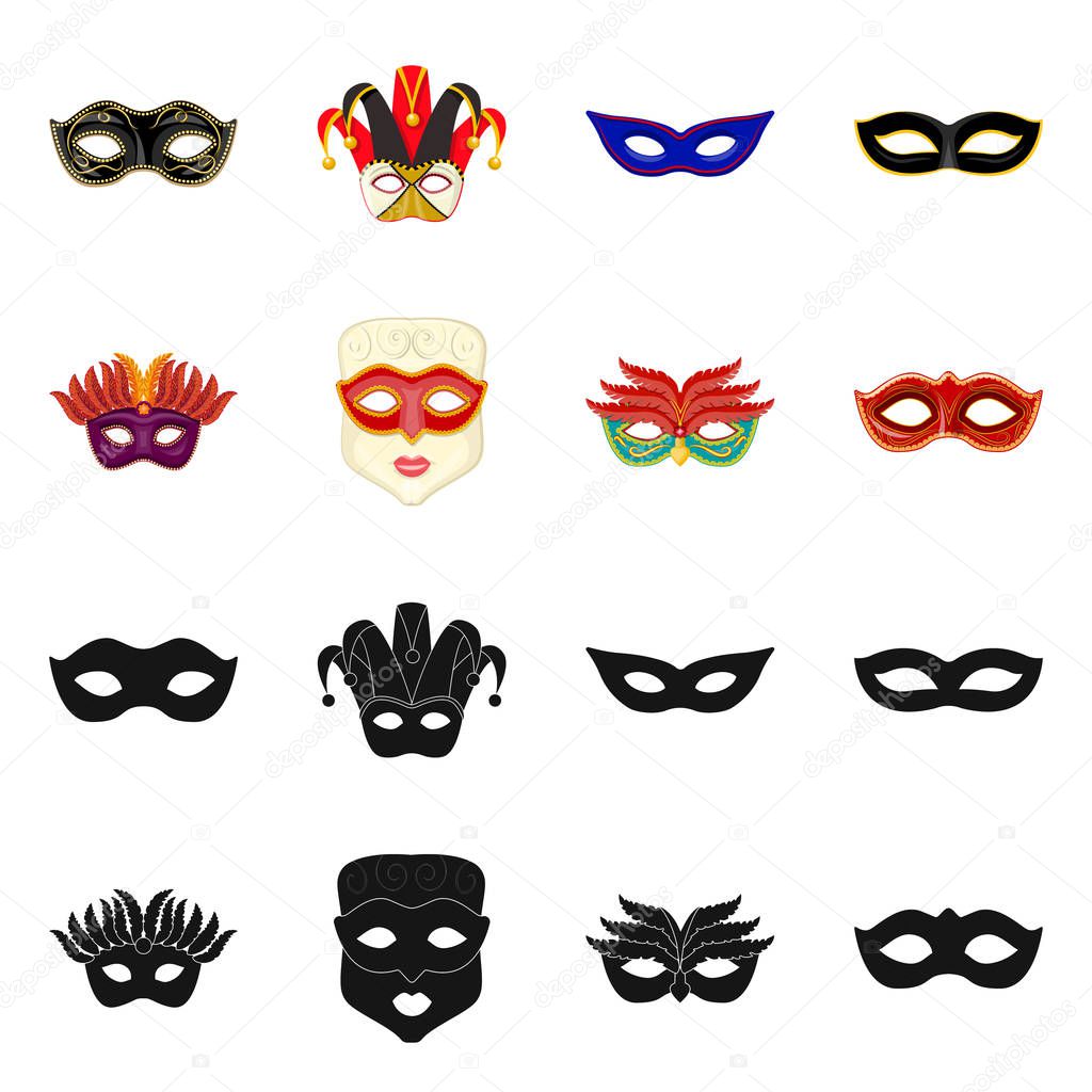 Vector design of luxury and celebration icon. Set of luxury and hide  stock vector illustration.
