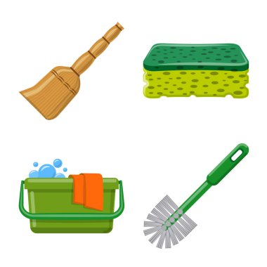 Temizlik ve servis simge vektör tasarımı. Temizlik ve ev vektör simgesini hissenin topluluğu.