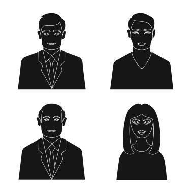 Fotoğraf ve karakter simgesinin yalıtılmış nesnesi. Web için fotoğraf ve yüz stok sembolü koleksiyonu.