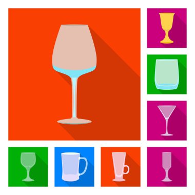 İçeceklerin vektör tasarımı ve restoran tabelası. Stok lar için içecek seti ve kutlama vektör simgesi.