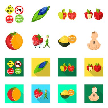 Test ve sentetik logo vektör tasarımı. Web test ve laboratuvar hisse senedi simgesi kümesi.