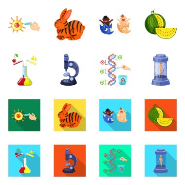 Test ve sentetik işareti vektör Illustration. Sınama ve laboratuvar hisse senedi vektör çizim topluluğu.