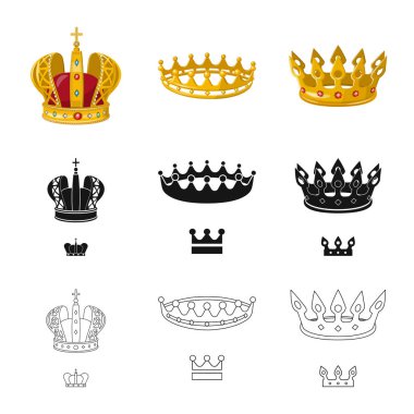 Vektör çizim Ortaçağ ve asalet simgesi. Ortaçağ topluluğu ve monarşi hisse senedi simgesi web için.