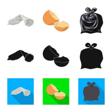 Döküm ve sıralama simgesini yalıtılmış nesne. Döküm ve önemsiz hisse senedi vektör çizim koleksiyonu.