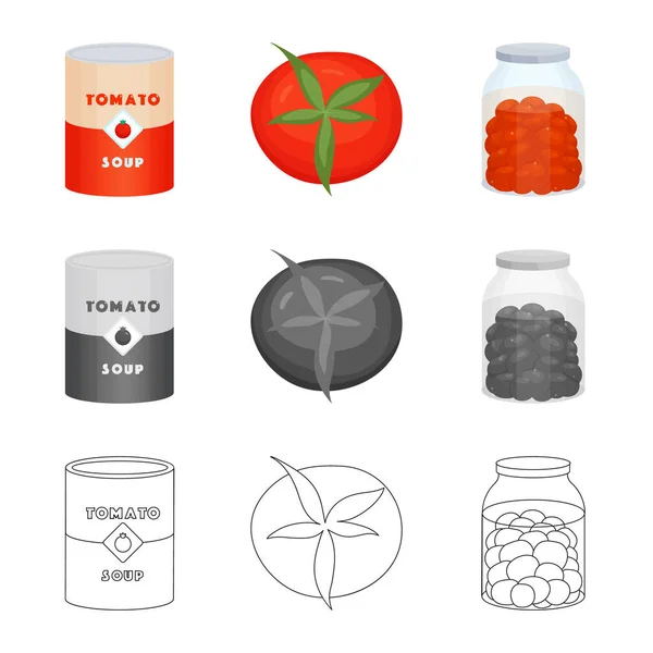 Objeto aislado de vegetal y delicioso símbolo. Colección de icono de vector vegetal y natural para stock . — Vector de stock