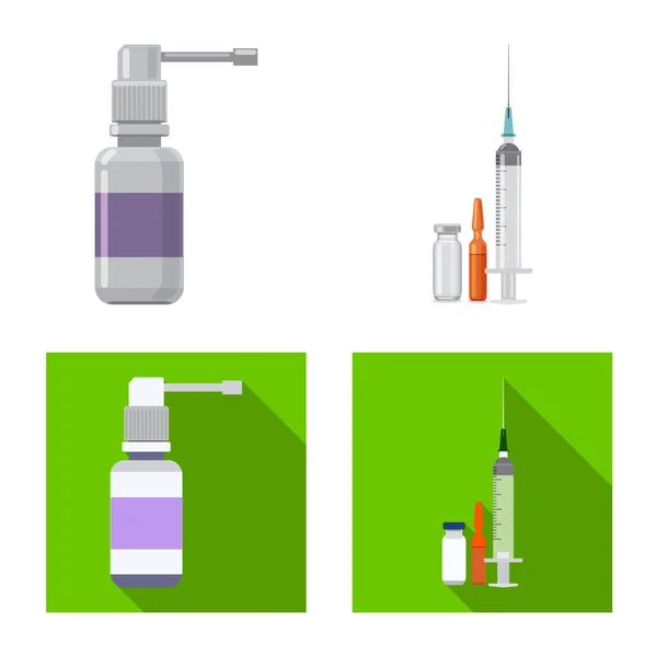 Izolovaný objekt lékárny a nemocnice loga. Kolekce z lékárny a obchodní burzovní symbol pro web. — Stockový vektor
