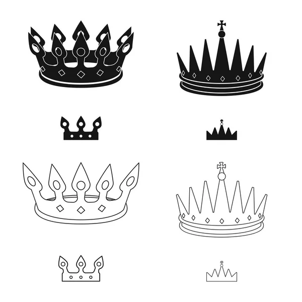 Oggetto isolato di simbolo medievale e nobiliare. Set di icone vettoriali medievali e monarchiche per magazzino . — Vettoriale Stock