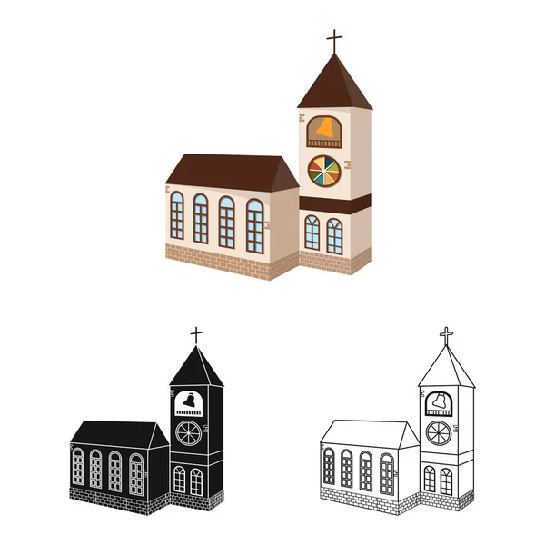 Objeto aislado de la iglesia y el icono católico. Colección de la iglesia y la religión icono vectorial para stock . — Vector de stock