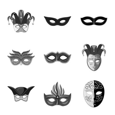 Venezia ve festival sembolü izole nesne. Venezia koleksiyonu ve stok için kutlama vektör simgesi.