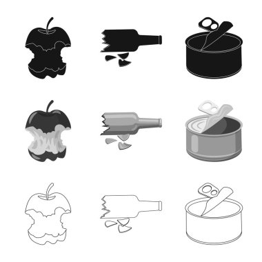 Döküm ve sıralama logo vektör tasarımı. Dizi dökümü ve önemsiz hisse senedi vektör çizim.