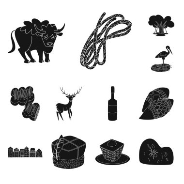 Miras ve simgesel işaret vektör tasarımı. Miras ve seyahat stok vektör illüstrasyon koleksiyonu.