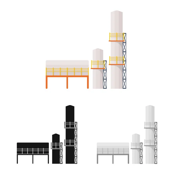 工厂和城市标志的矢量设计。网络制造商和新股代码的集合. — 图库矢量图片