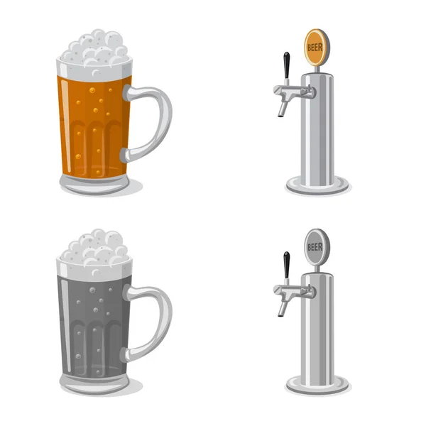 Diseño vectorial de pub y bar icono. Conjunto de pub y vector interior icono para stock . — Vector de stock