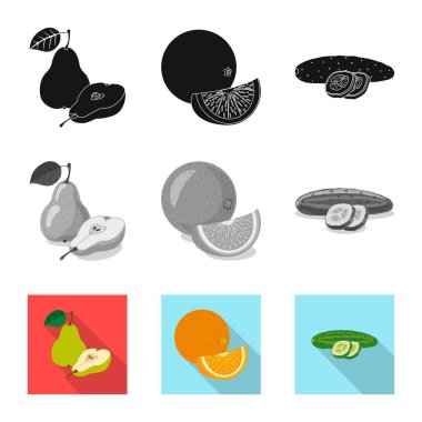 Sebze ve meyve simge vektör tasarımı. Sebze ve vejeteryan hisse senedi simgesi için web topluluğu.