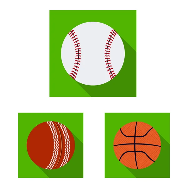 スポーツとボールのロゴのベクター イラストです。スポーツとスポーツ web 株式記号のセット. — ストックベクタ