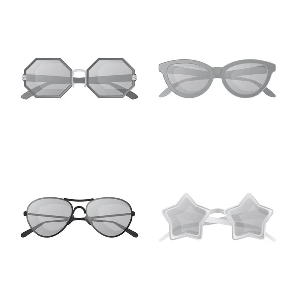 Na białym tle obiekt ikony okulary i okulary przeciwsłoneczne. Okulary i akcesoria symbol giełdowy dla sieci web. — Wektor stockowy