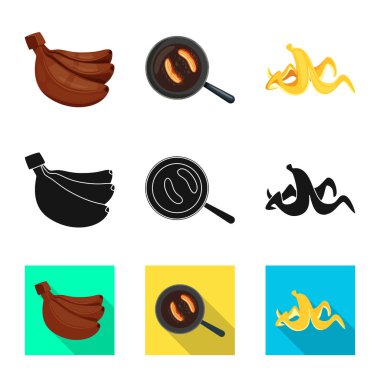 Doğal ve vejetaryen işareti vektör Illustration. Doğal ve yeme hisse senedi vektör çizim seti.