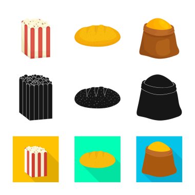 Mısır tarlası ve sebze sembolü yalıtılmış nesne. Mısır tarlası ve vejetaryen hisse senedi vektör çizim.