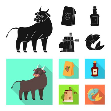 Vektör tasarımı ve tarihi işareti. Koleksiyon ve ülke stok vektör illüstrasyon.