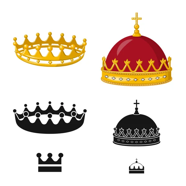 Diseño vectorial de símbolo medieval y nobleza. Colección de medieval y monarquía símbolo de stock para la web . — Archivo Imágenes Vectoriales