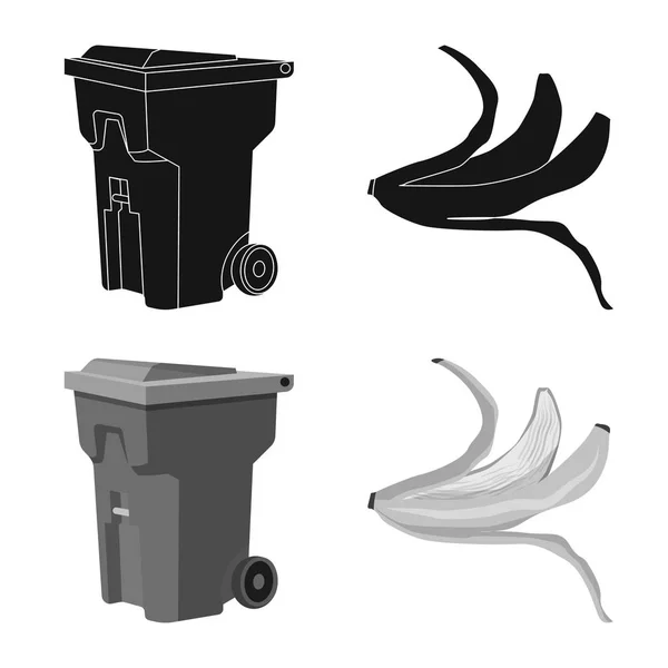 Vektor-Illustration von Dump und Sortierlogo. Set von Dump und Ramschaktiensymbol für das Web. — Stockvektor