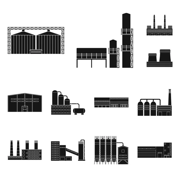 Wektor projektowania architektury i symbol technologii. Zestaw architektury i ilustracji wektorowych w budynku. — Wektor stockowy