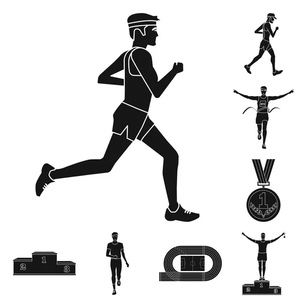 Diseño vectorial del logotipo de salud y fitness. Colección de salud y el símbolo de stock sprint para la web . — Vector de stock