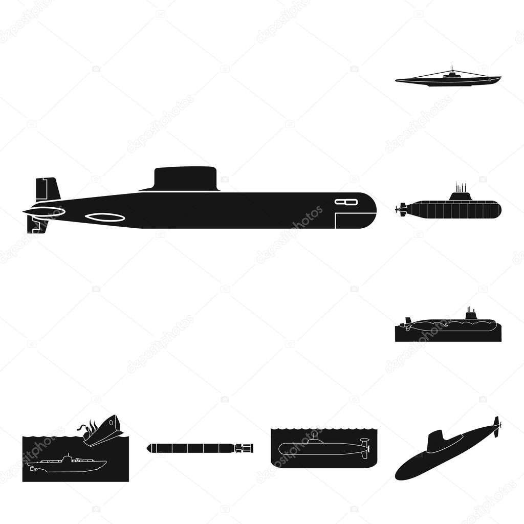 Vector design of technology  and fleet icon. Set of technology  and navy stock symbol for web.