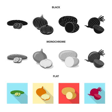 Sebze ve meyve sembolü yalıtılmış nesne. Sebze ve vejeteryan hisse senedi simgesi için web topluluğu.