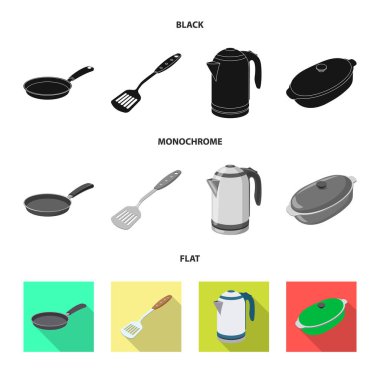 Mutfak ve yemek işaret yalıtılmış nesne. Web için mutfak ve cihaz hisse senedi simgesi kümesi.