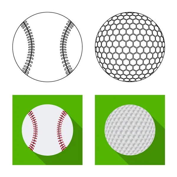 Conception vectorielle du sport et du symbole de balle. Ensemble d'icône vectorielle sport et athlétique pour stock . — Image vectorielle