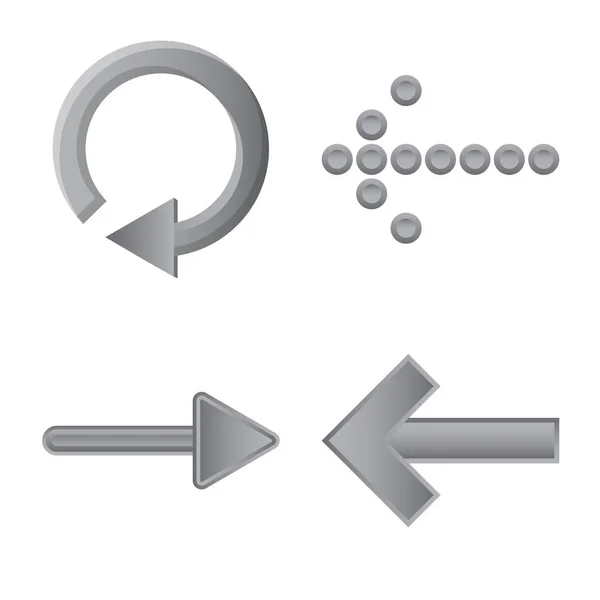 Ilustración vectorial del signo de elemento y flecha. Conjunto de elemento y símbolo de stock de dirección para web . — Archivo Imágenes Vectoriales