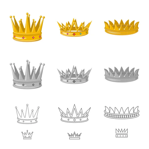 Vector design a középkori és a nemesség jelentkezzen. A középkori gyűjtemény és a monarchia tőzsdei szimbólum a web. — Stock Vector