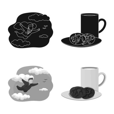 Rüyalar ve gece sembolü yalıtılmış nesne. Rüyalar ve web için yatak odası hisse senedi simgesi.