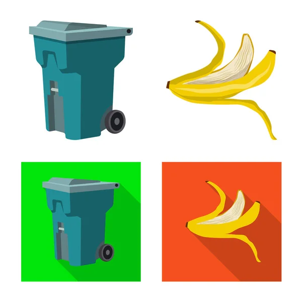 Isolated object of dump  and sort icon. Collection of dump  and junk stock vector illustration. — Stock Vector