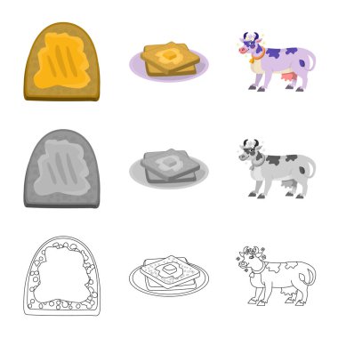 Kremsi yalıtılmış nesne ve ürün logosu. Kremsi topluluğu ve hisse senedi için çiftlik vektör simgesi.