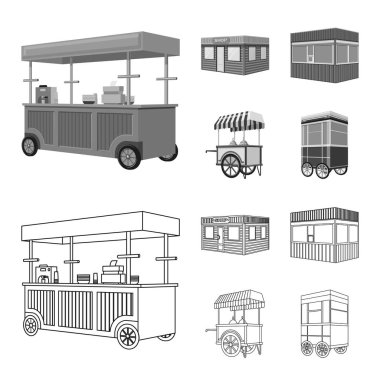 Vektör tasarım pazarlama ve çadır sembolü. Pazarlama ve açık stok vektör çizim koleksiyonu.