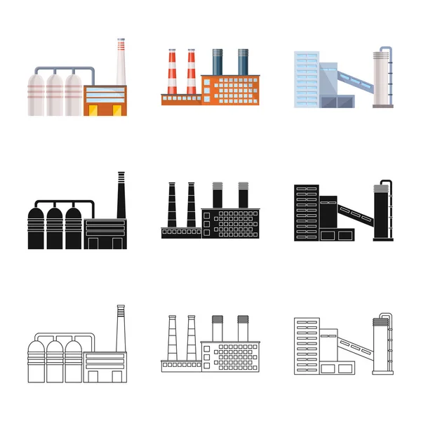 Ilustración vectorial del logotipo de producción y estructura. Colección de producción y tecnología stock vector ilustración . — Archivo Imágenes Vectoriales