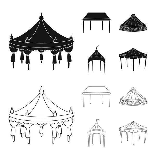 Векторная иллюстрация крыши и складного логотипа. Коллекция крыши и архитектурного инвентаря . — стоковый вектор