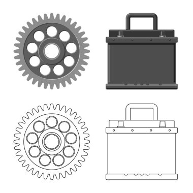 Tasarım otomatik vektör ve işareti bölüm. Oto, araba hisse senedi simgesi için web topluluğu.