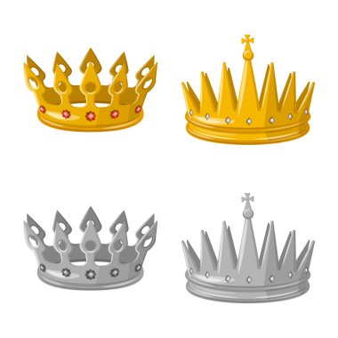 Vektör çizim Ortaçağ ve asalet logosu. Ortaçağ kümesi ve monarşi hisse senedi simgesi web için.