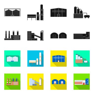 Üretim ve yapısı logo vektör tasarımı. Üretim ve teknoloji hisse senedi vektör çizim.