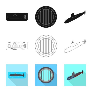 Savaş ve gemi simge vektör tasarımı. Savaş ve filo hisse senedi simgesi için web topluluğu.