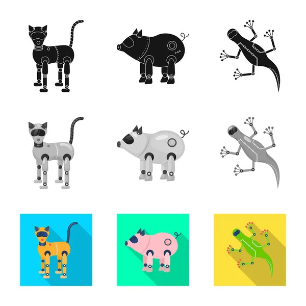Ilustración vectorial de juguete y símbolo de la ciencia. Conjunto de juguete y juguete símbolo de stock para web . — Vector de stock
