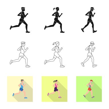 Spor ve kazanan simge vektör tasarımı. Hisse senedi için spor ve fitness vektör simge kümesi.