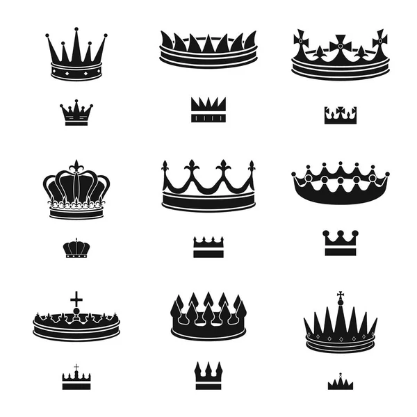 Ilustração vetorial do rei e ícone majestoso. Coleção de rei e símbolo de estoque de ouro para web . — Vetor de Stock