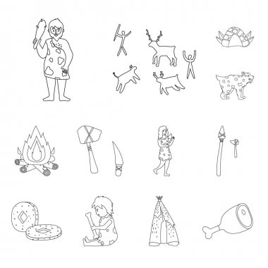 Antik ve ilkel burcun vektör tasarımı. Antik ve dönem stok vektör illüstrasyon seti.